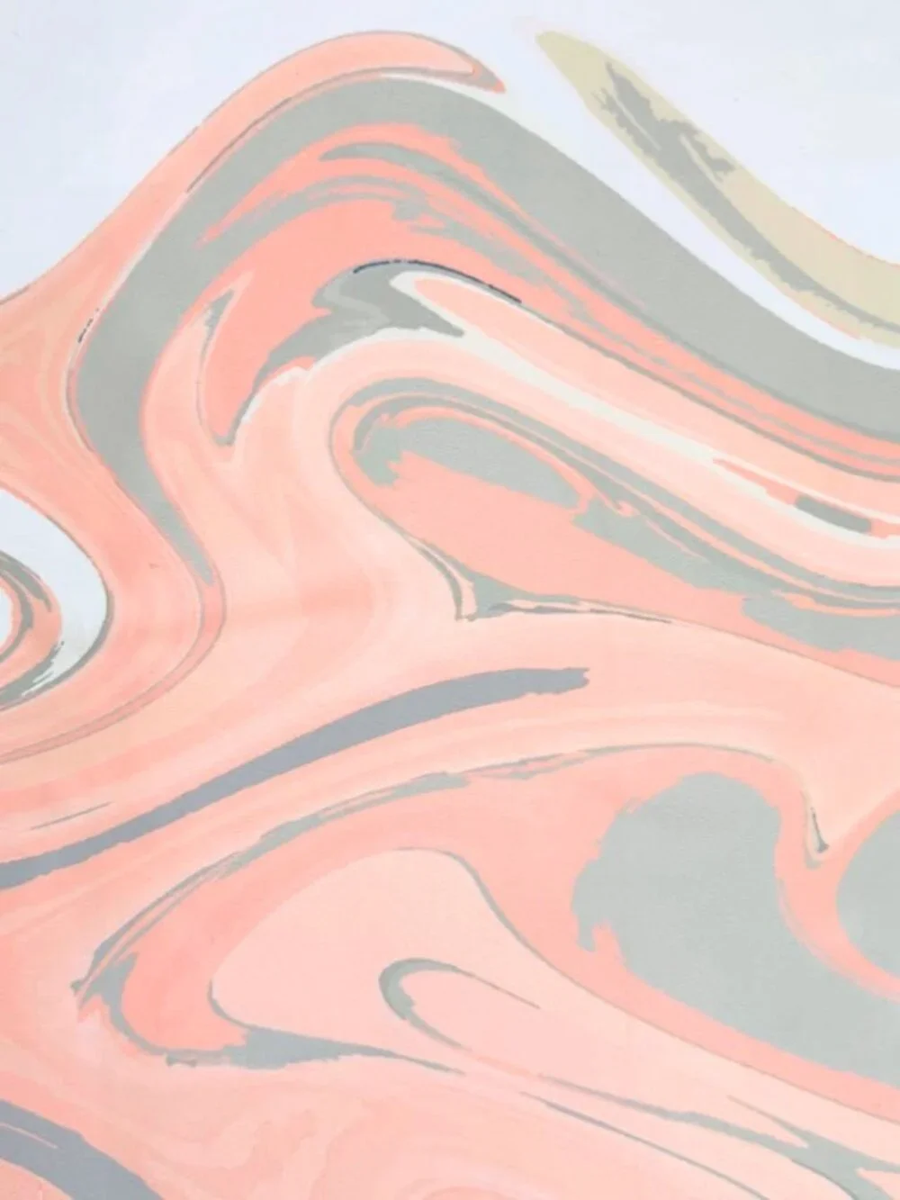 Salmon & Gray Marble Swirl Square Scarf 48x48cm | Custom Design Bandana NWOT
